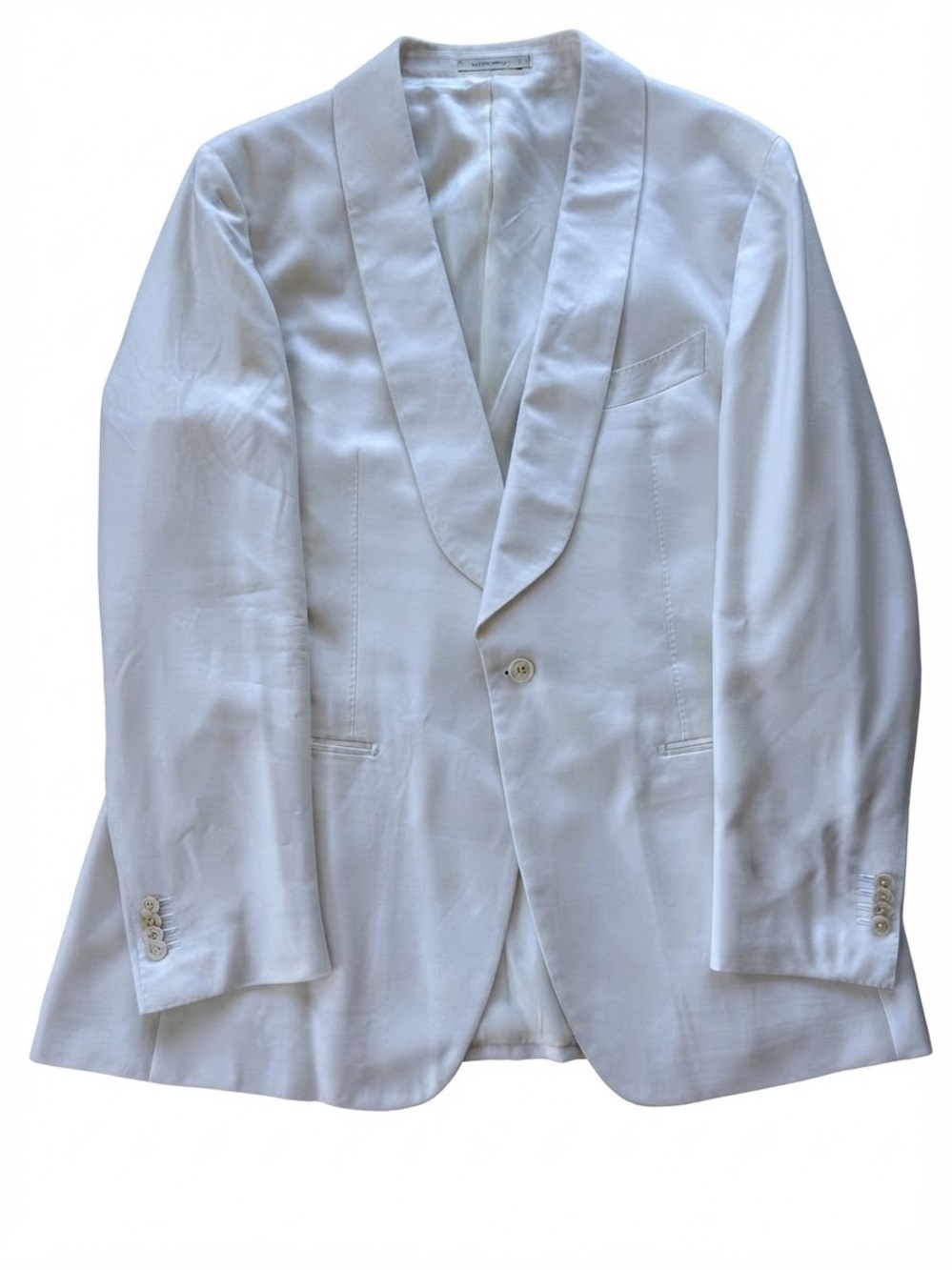 SuitSupply Brescia Tuxedo Jacket White E. Thomas Superfine Wool Silk Men’s 40R